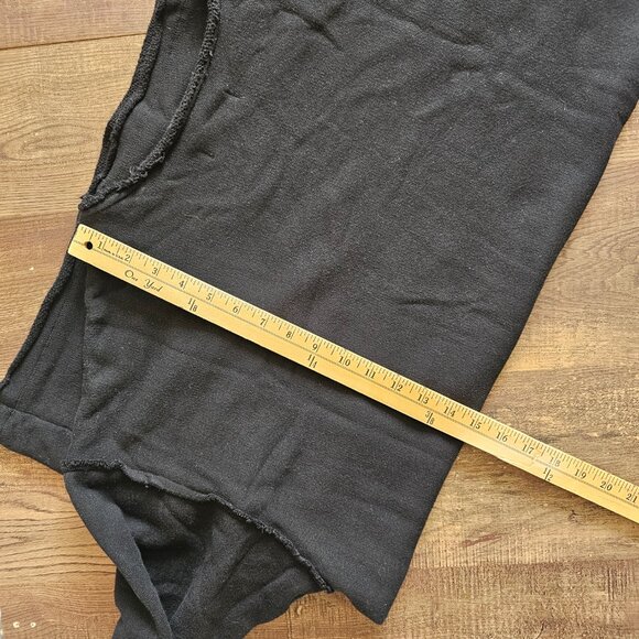 Y’s by Yohji Yamamoto Crew Neck Oversized Sweatshirt with Shirt Cuffs, S, Black - Picture 5 of 11